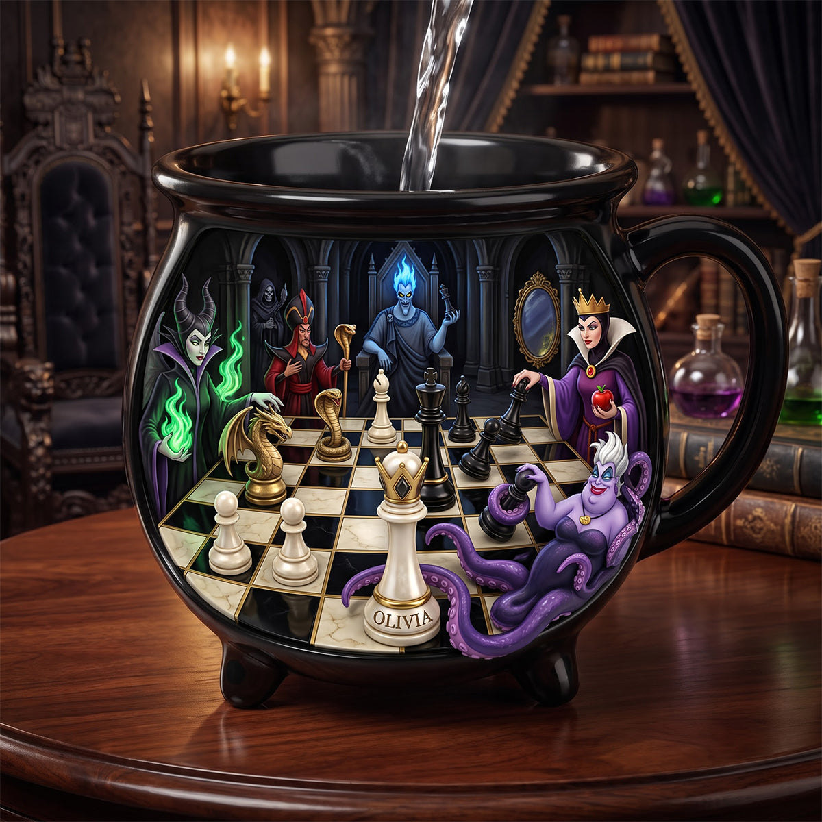 Embrace Your Inner Villain: Personalized Cauldron Mug - Perfect Halloween Gift for Her