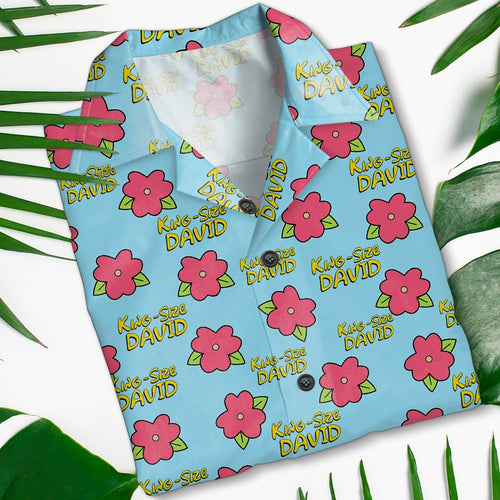 Custom Cartoon Lover Hawaiian Shirt - Floral Muumuu Style Hawaiian Shirts PopCulturePrints