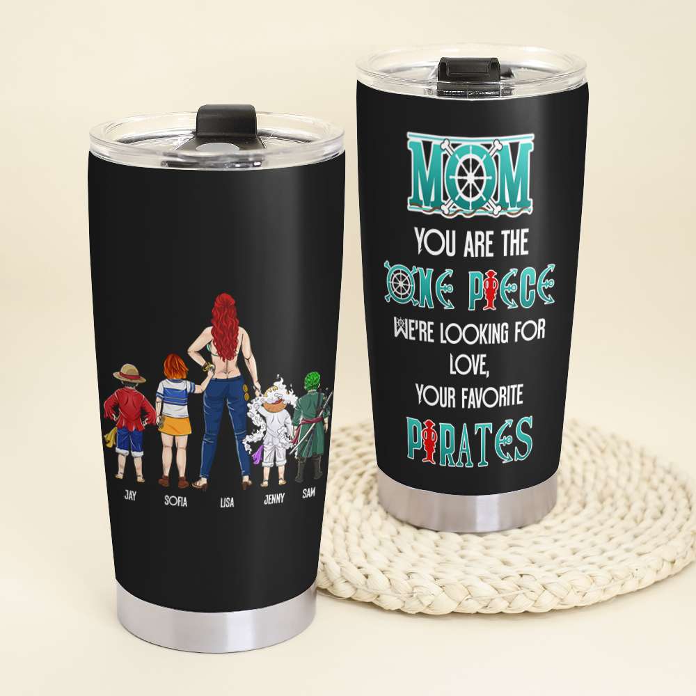 Personalized One Piece Mom Tumbler - Mother's Day Gift Tumbler Cup PopCulturePrints