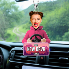 Load image into Gallery viewer, Personalized New Driver Car Ornament - Fun and Unique Gift for New Drivers Ornament PopCulturePrints
