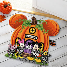 Load image into Gallery viewer, “Welcome Home! Celebrate Halloween in Style” - Personalized Pumpkin House Doormat - Custom Gift for Families, Friends &amp; More Doormat PopCulturePrints
