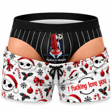 Load image into Gallery viewer, “Love Never Dies” - Dark Romance Couple Men's Boxers - Personalized Gifts for Couples Boxer Briefs PopCulturePrints
