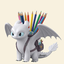 Load image into Gallery viewer, Ignite Imagination with a Personalized Mythical Creature Wooden Pen Holder - Perfect Gift for Fantasy Enthusiasts Pen Holder PopCulturePrints
