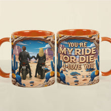 Load image into Gallery viewer, You&#39;re My Ride or Die - Personalized Motorbike Couple Mug Coffee Mug PopCulturePrints
