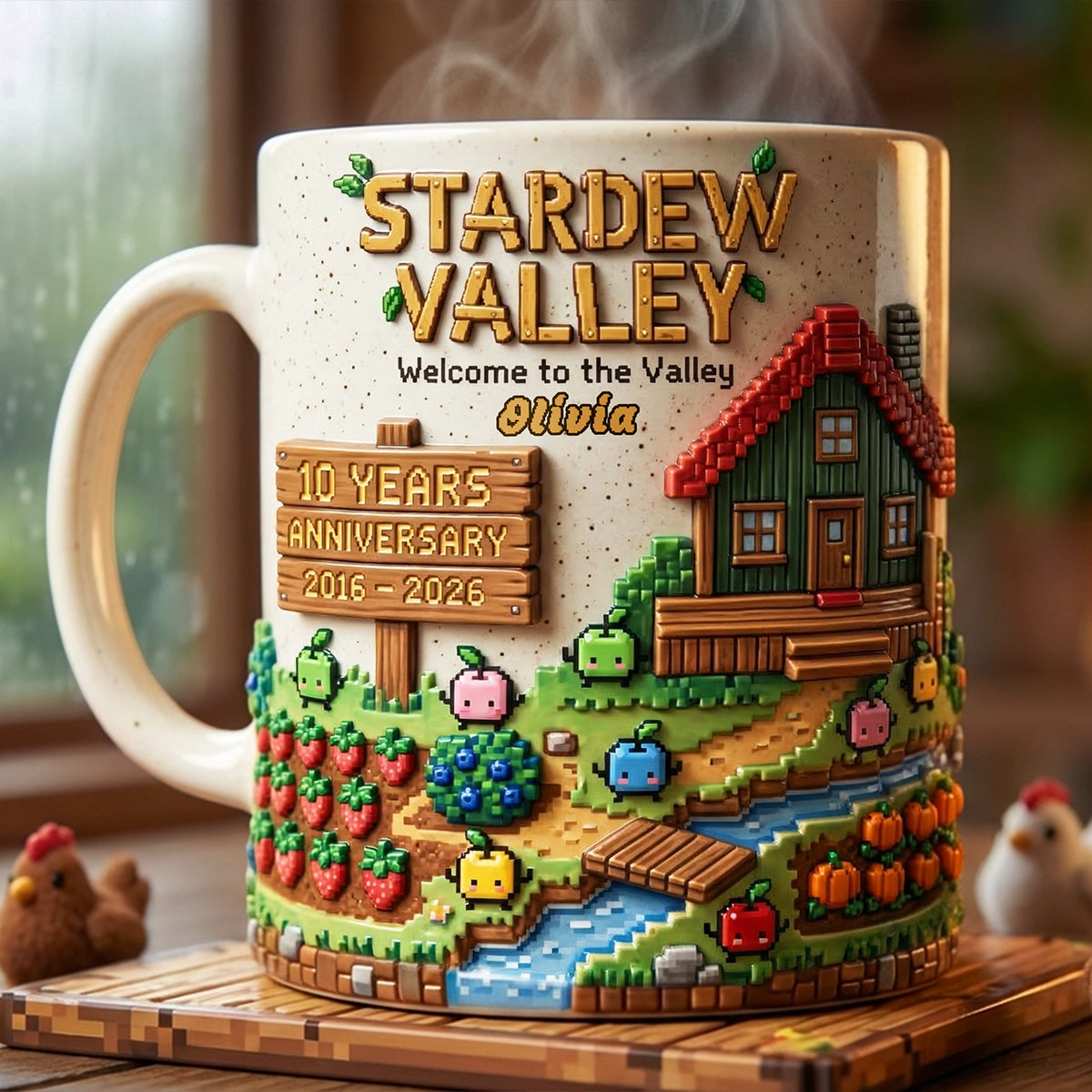 Celebrating 10 Years of Stardew Valley - Personalized Coffee Mug for Gamers and Fans Coffee Mug PopCulturePrints