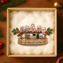 Load image into Gallery viewer, Turnout These Are My Pigs - Fun Pig Office Worker Ornament - Personalized Gift for Coworkers, Friends, and Team Members Ornament PopCulturePrints
