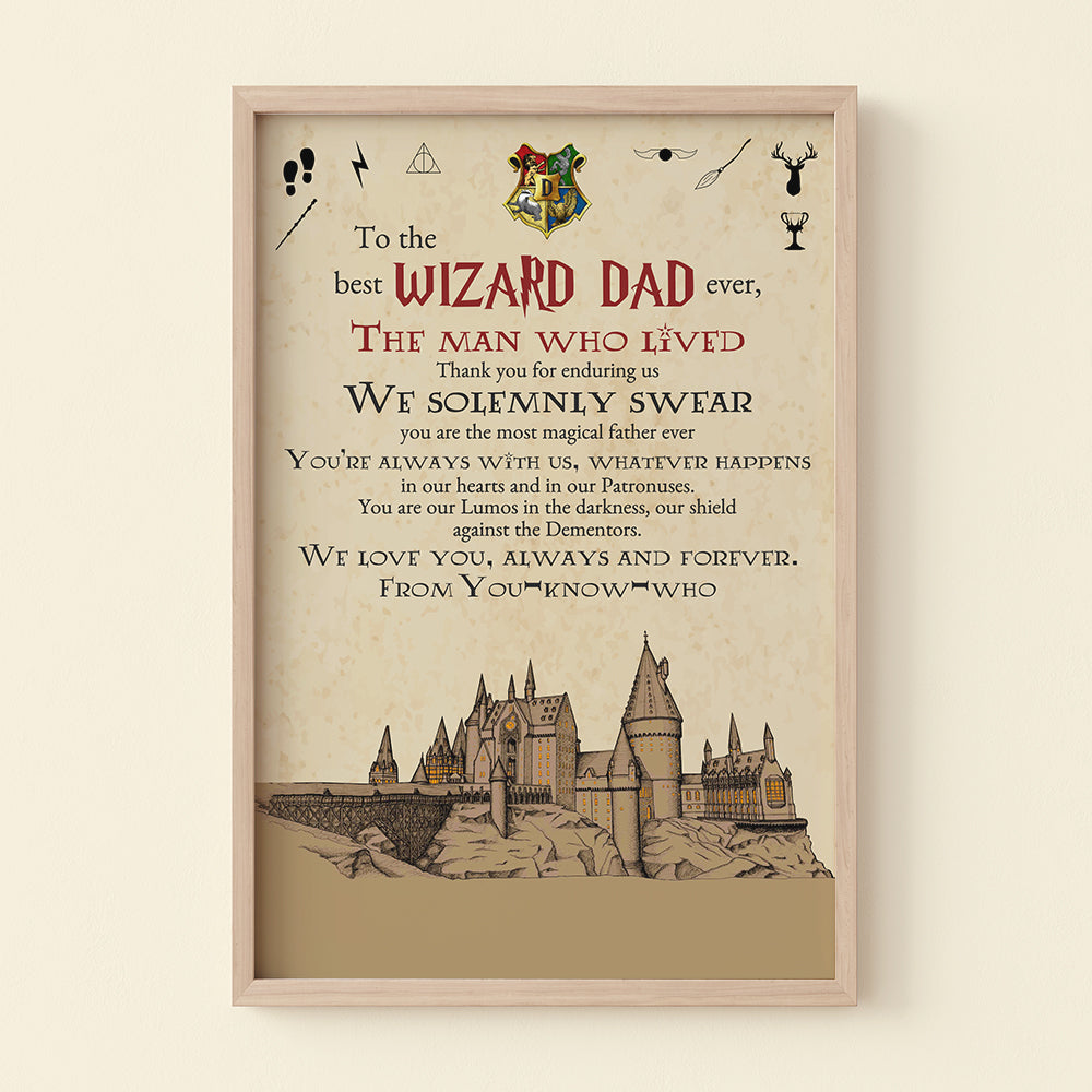 Personalized Wizard Dad Poster - The Man Who Lived