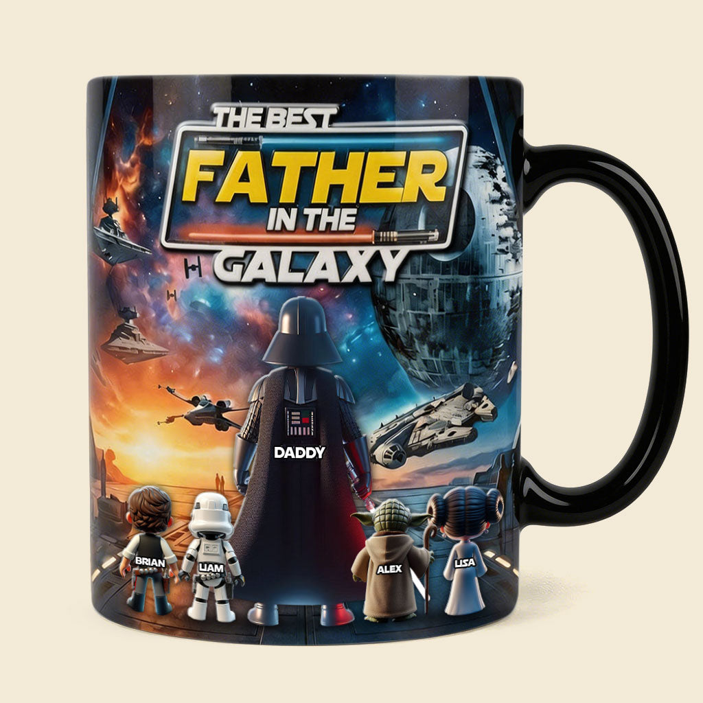 The Best Father in the Galaxy - Personalized Coffee Mug for Dad and Grandpa Coffee Mug PopCulturePrints