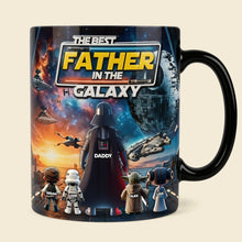 Load image into Gallery viewer, The Best Father in the Galaxy - Personalized Coffee Mug for Dad and Grandpa Coffee Mug PopCulturePrints
