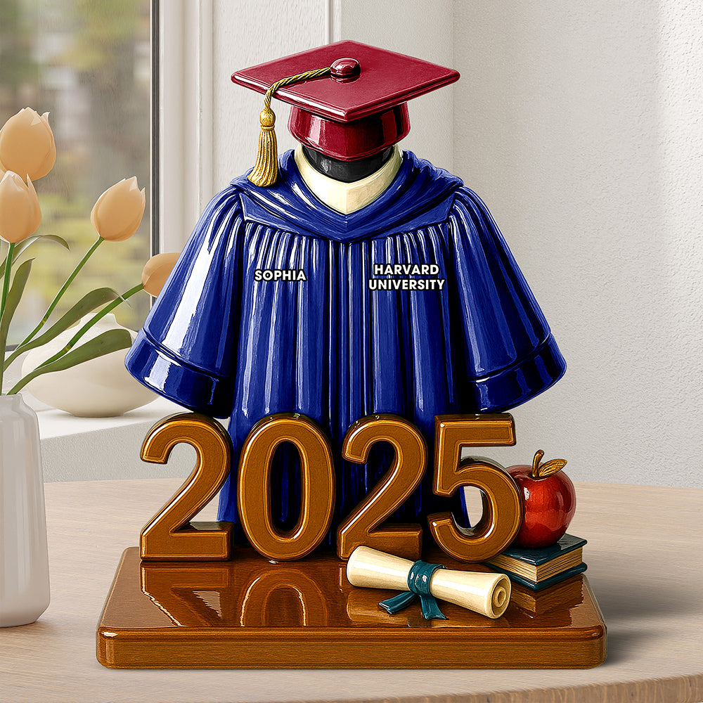 Celebrate Achievement with Personalized Graduation Uniform Acrylic Plaque - Custom Gift for Graduates Shaped Plaques PopCulturePrints