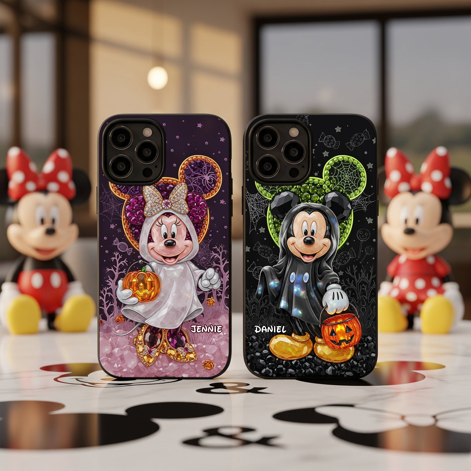 Spooktacular Love: Personalized Halloween Phone Case for Couples Phone Case PopCulturePrints