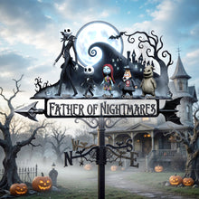 Load image into Gallery viewer, "Bring the Spooky Spirit Home!" - Personalized Spooky Father and Kids Metal Weather Vane - Unique Gift for Dad, Grandpa, and More Metal Signs PopCulturePrints
