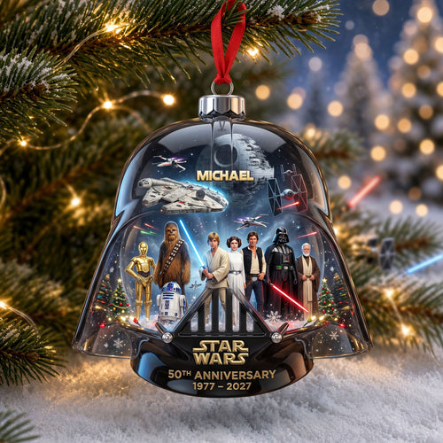 50 Years of Space Adventure Christmas Ornament - Personalized Gift for Star Wars Fans Ornament PopCulturePrints