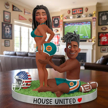 Load image into Gallery viewer, House Divided But Our Love United - Sport Couple Love Acrylic Plaque | Personalized Gift for Couples Shaped Plaques PopCulturePrints
