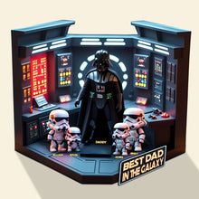 Load image into Gallery viewer, Best Dad In The Galaxy - Personalized Gift Plaque for Dads Shaped Plaques PopCulturePrints
