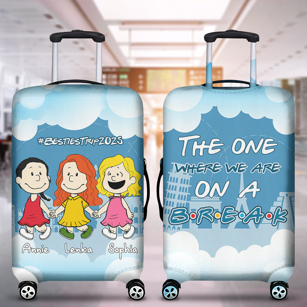 Personalized Best Friends Luggage Cover - Perfect for Your Upcoming Trips Luggage Covers PopCulturePrints