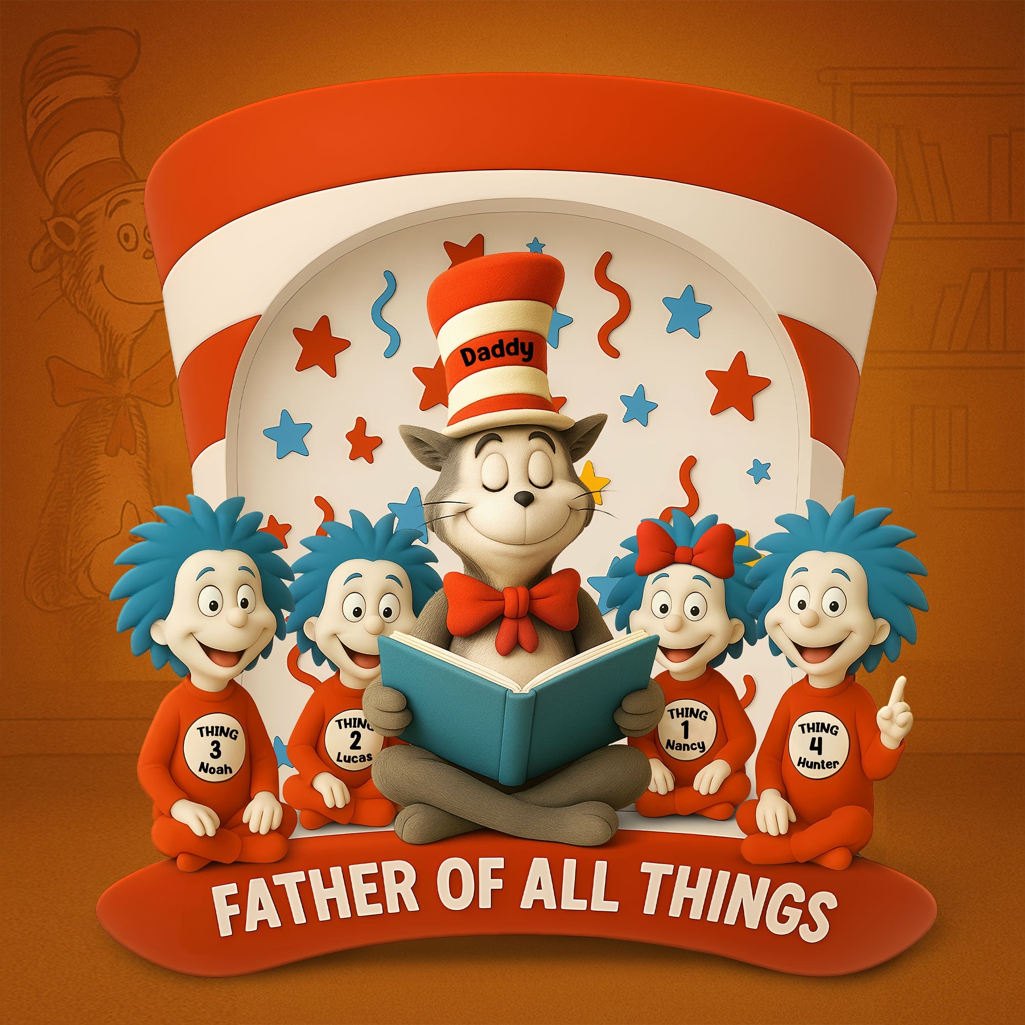 Dad Of Little Treasures - Personalized Acrylic Plaque for Super Dads Shaped Plaques PopCulturePrints