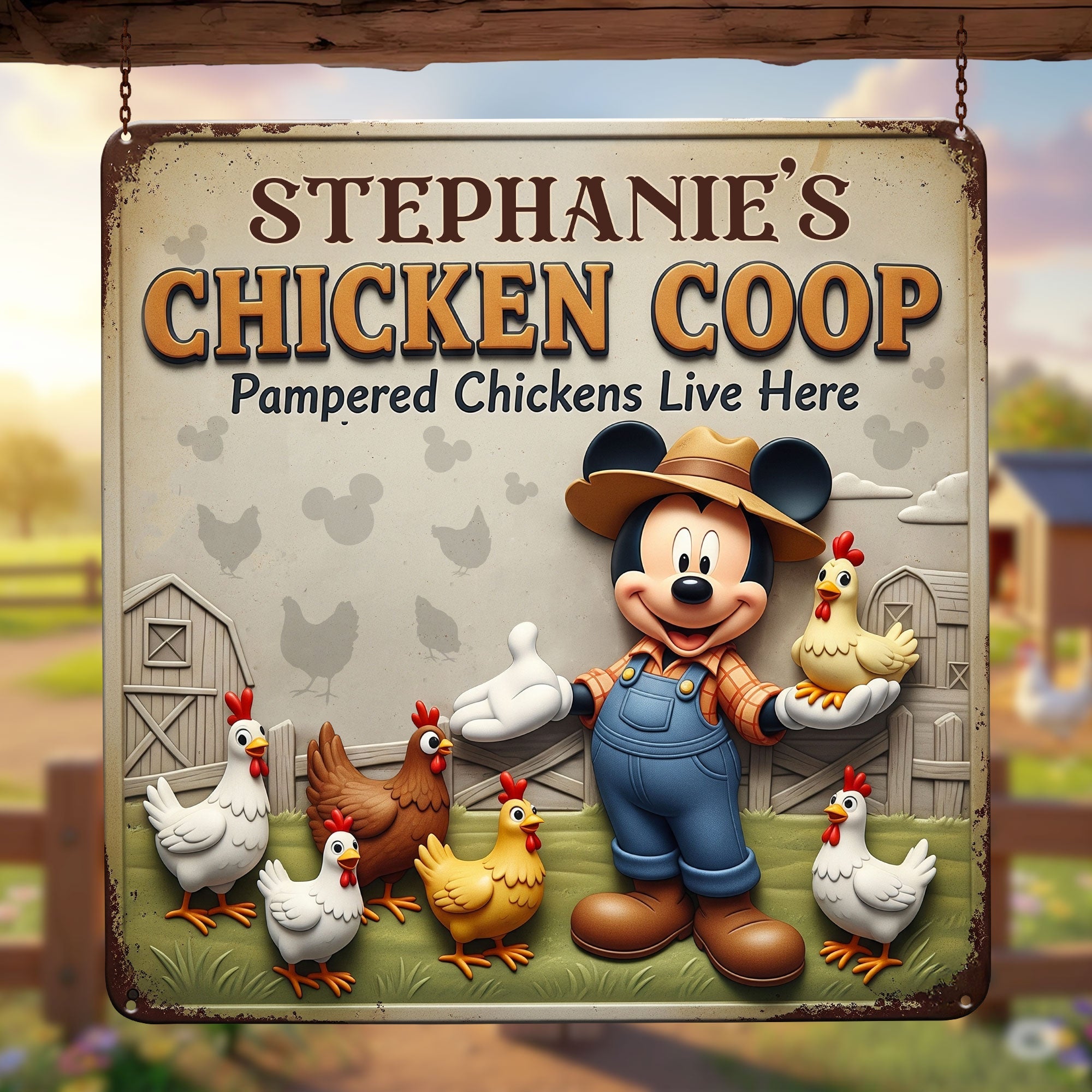 Cute Chicken Coop Metal Sign - Personalized Gift for Farmers and Chicken Lovers Metal Signs PopCulturePrints