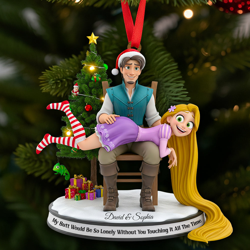 Touch of Love Christmas Ornament - Personalized Gift for Couples Ornament PopCulturePrints