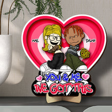 Load image into Gallery viewer, Personalized Y2K Heart Shape Wooden Sign for Couples Wood Sign PopCulturePrints
