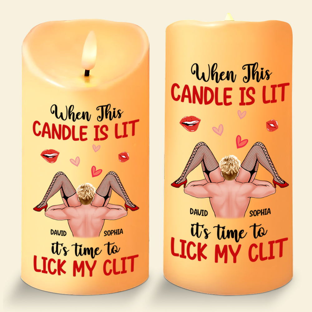 Playful Personalized LED Candle for Couples - Perfect Christmas Gift & Valentine's Day Gifts Led Candle PopCulturePrints