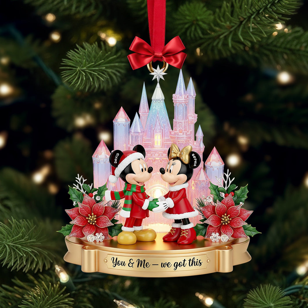 You & Me – We Got This: Fairytale Castle Couple Ornament - Personalized and Custom Gift for Couples Ornament PopCulturePrints