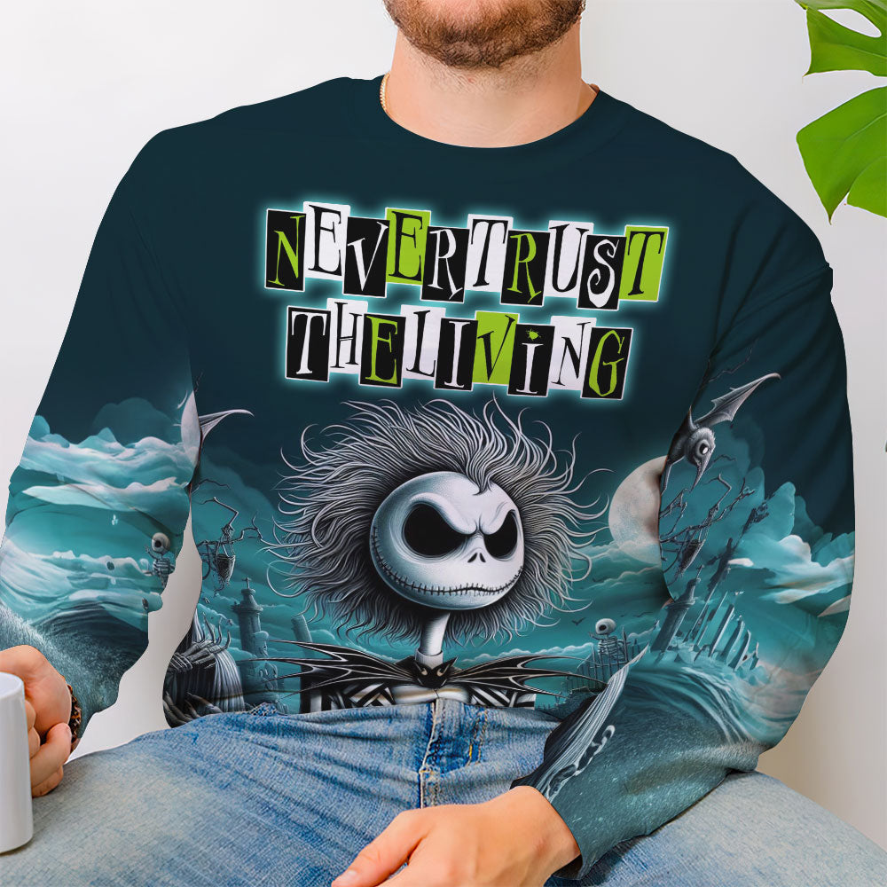 Halloween Never Trust The Living Movie Fan Shirt AOP Products PopCulturePrints