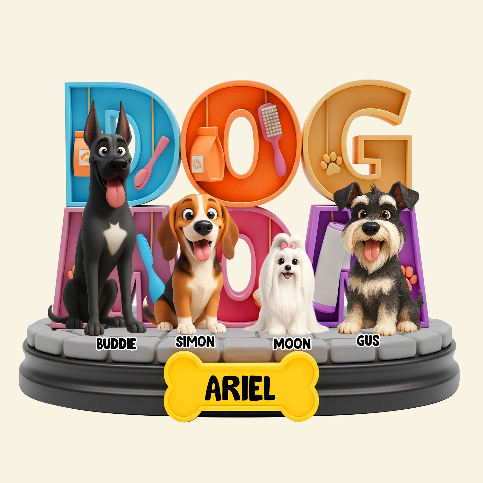 “Celebrate Your Furry Friend!” - Adorable Dog Acrylic Plaque - Personalized Gift for Dog Lovers Shaped Plaques PopCulturePrints