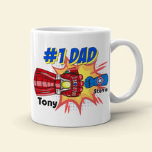 Load image into Gallery viewer, Super Dad Personalized Mug - Perfect Gift for Comic Book Lovers Coffee Mug PopCulturePrints
