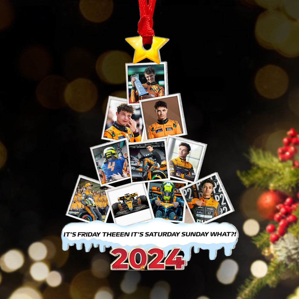 Personalized Racing Fan Christmas Ornament - Photo Collage 2024