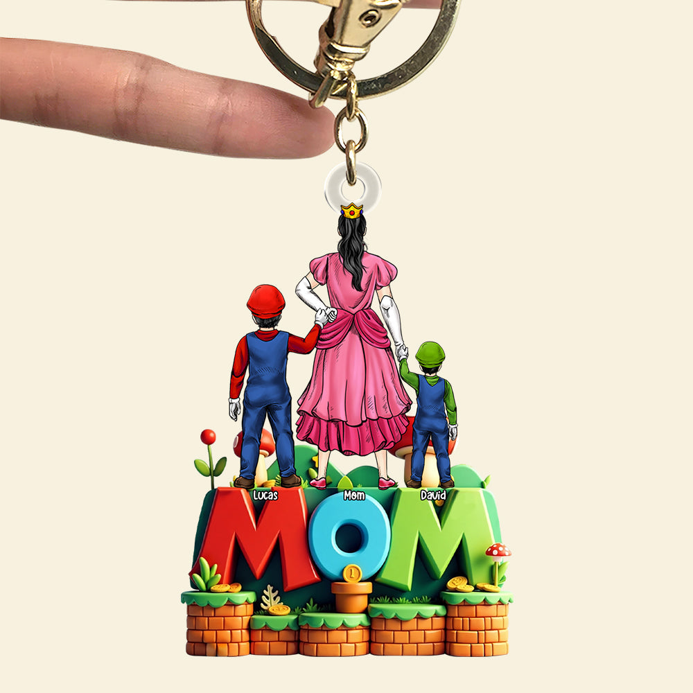 “Celebrate Your Super Mom!” - Personalized Mushroom Mom Keychain for All Amazing Moms Keychains PopCulturePrints