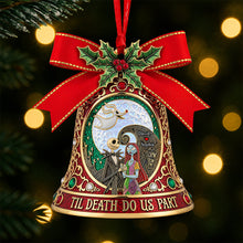 Load image into Gallery viewer, “Til Death Do Us Part” - Gothic Love Christmas Ornament - Custom Personalized Gift for Couples Ornament PopCulturePrints
