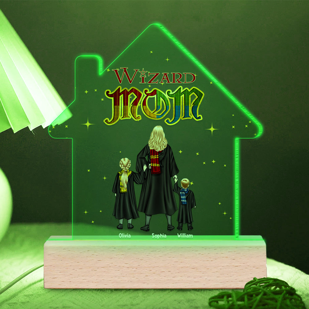 Personalized Wizard Mom LED Light - Custom Gift for Mother's Day