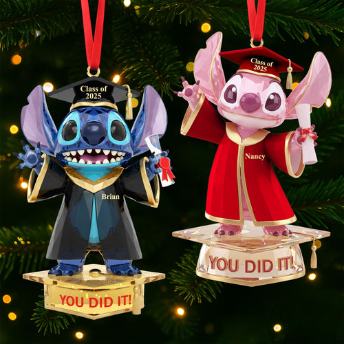 Celebrate Achievements with Our Cute Monster Graduation Ornament - Personalized Gift for Graduates Ornament PopCulturePrints