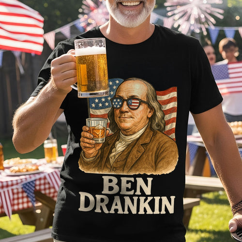 Funny American Drink Shirt - Personalized Gift for 4th of July Celebrations Shirts PopCulturePrints