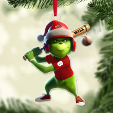 Load image into Gallery viewer, Custom Baseball Fan Acrylic Ornament - Festive Design Ornament PopCulturePrints
