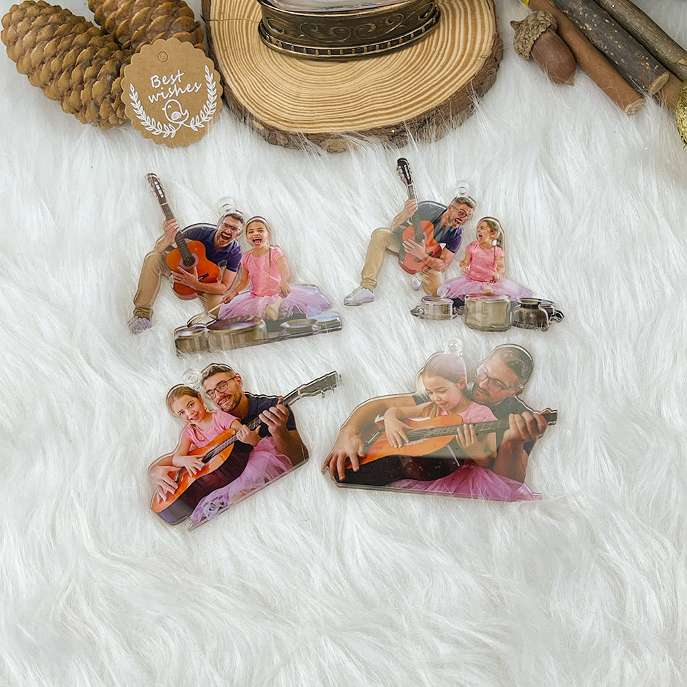 Personalized Guitar Player Photo Ornament Ornament PopCulturePrints