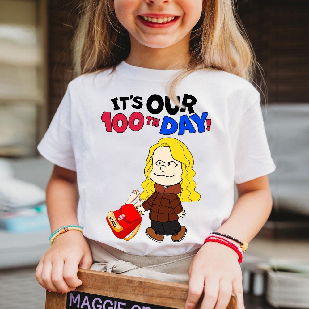 Personalized 100th Day Celebration Shirt for Kids Shirts PopCulturePrints