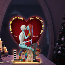 Load image into Gallery viewer, From Our First Kiss Till Our Last Breath - Custom Shape Acrylic Light Box | Personalized Gifts for Couples Light Box PopCulturePrints
