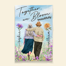 Load image into Gallery viewer, Personalized Blooming Together Poster for Older Couples Poster &amp; Canvas PopCulturePrints
