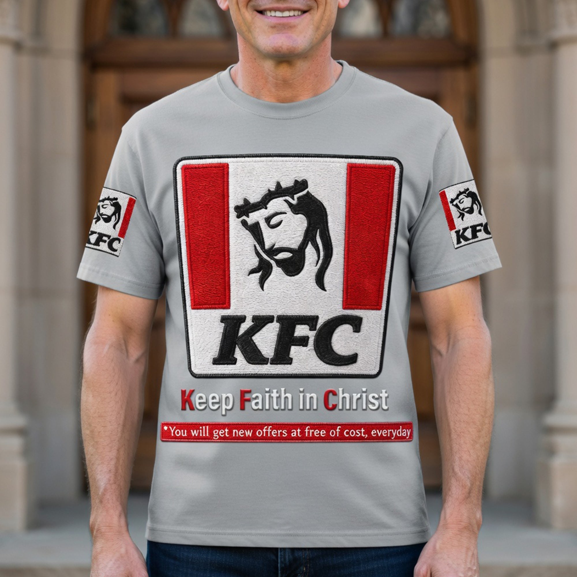 Keep Faith In Christ - Personalized Christian Shirt for Meaningful Gifting AOP Products PopCulturePrints