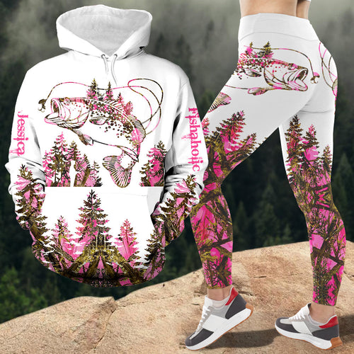 Custom Fishing Lover's Hoodie & Leggings Set AOP Products PopCulturePrints