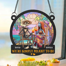 Load image into Gallery viewer, We&#39;re Simply Meant to Be - Nightmare Couple Suncatcher Ornament - Personalized Gifts for Couples Ornament PopCulturePrints
