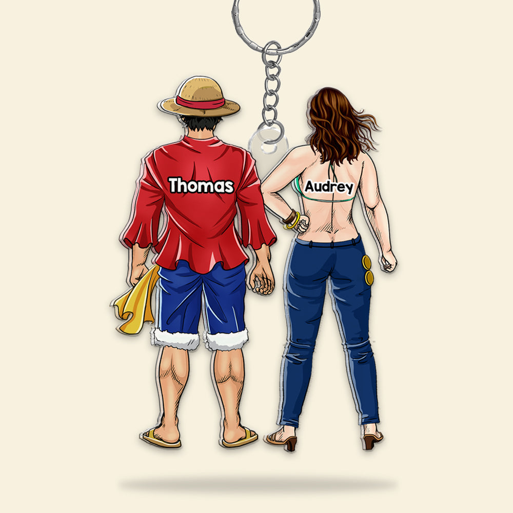 Personalized Couple Keychain - Pop Culture Design Keychains PopCulturePrints