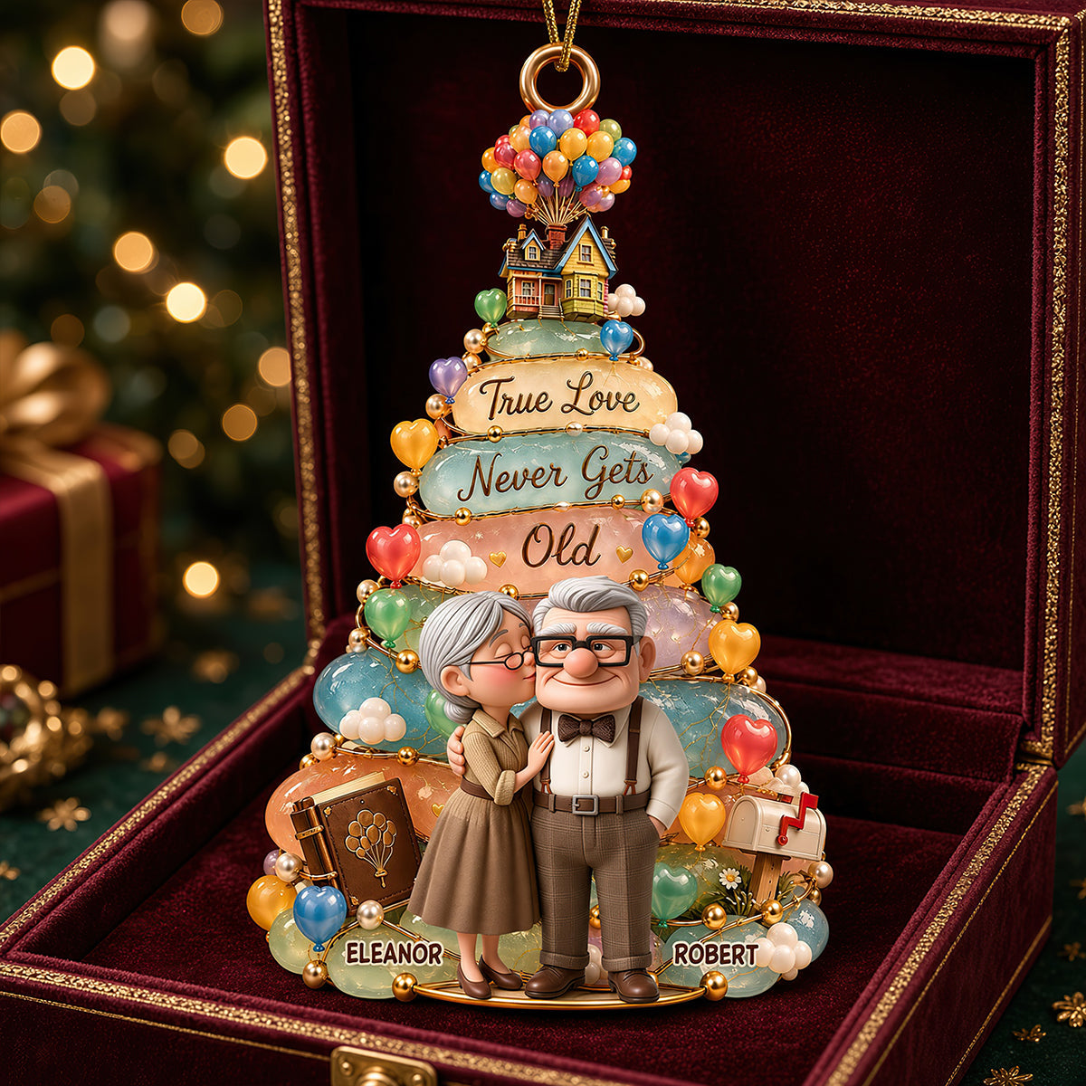 True Love Never Gets Old - Personalized Christmas Ornament for Couples Ornament PopCulturePrints