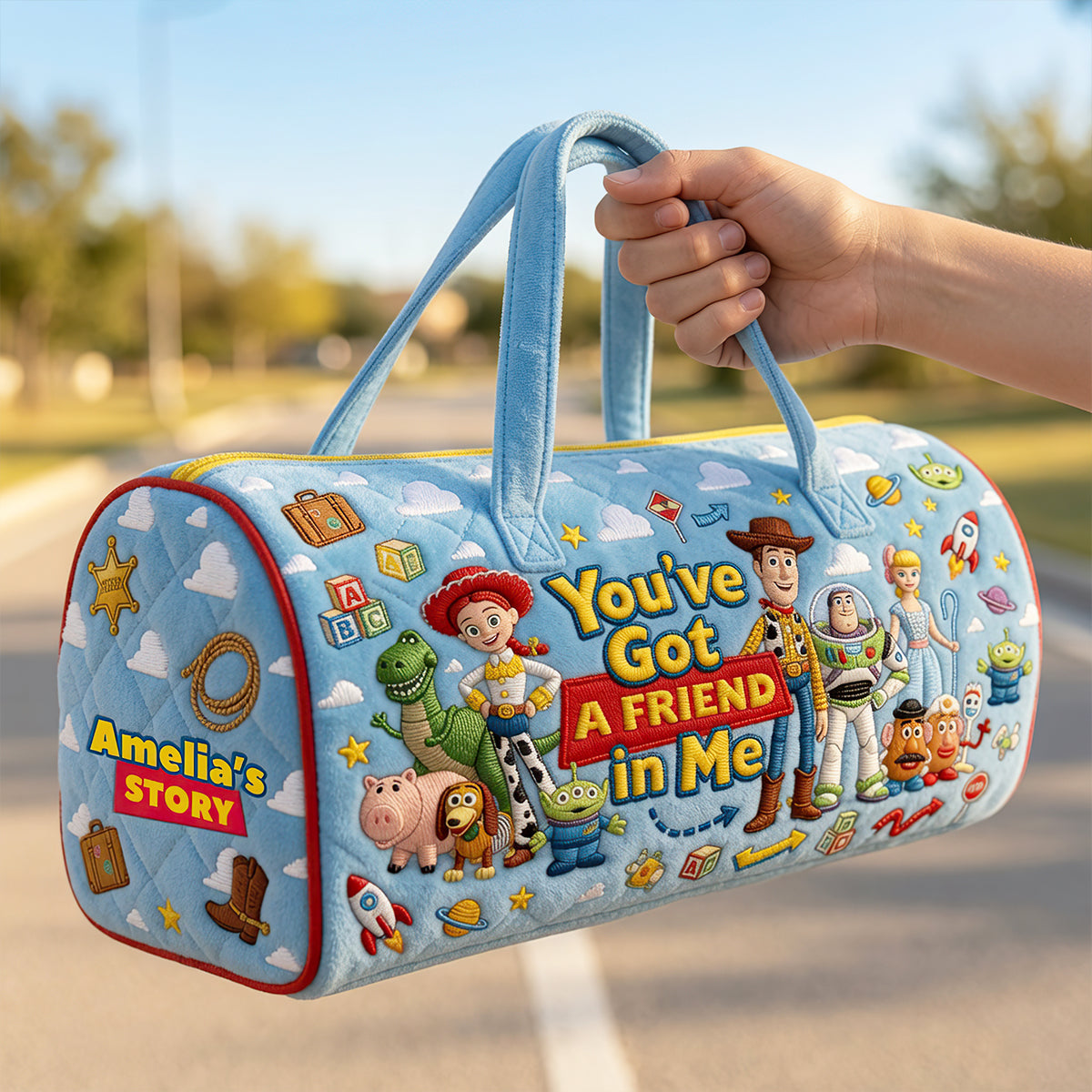 You've Got A Friend In Me Quilted Duffle Bag - Personalized Gifts for Kids & Toy Story Fans