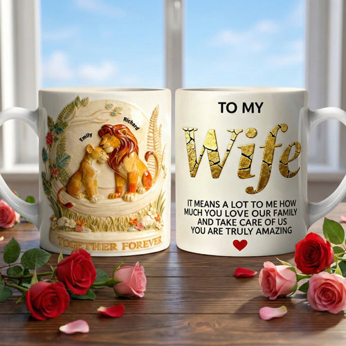 Together Forever Coffee Mug - Custom Personalized Gift for Mom, Wife, Grandma Coffee Mug PopCulturePrints