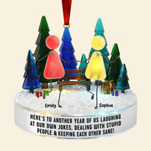 Load image into Gallery viewer, Sea Glass Friendship Ornament | Personalized Christmas Gifts for Besties Ornament PopCulturePrints
