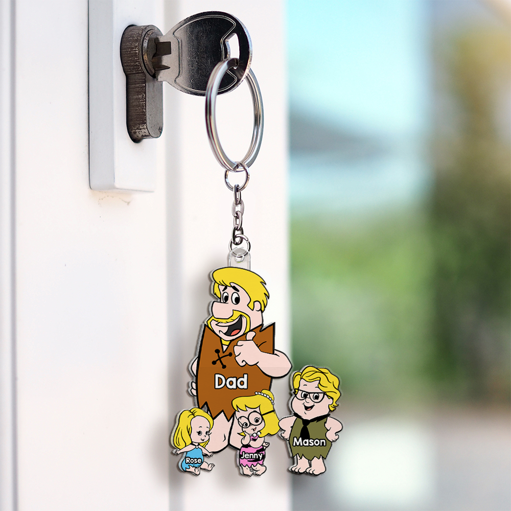 Best Dad Ever Keychain - Personalized Gift for Dads, Grandpas, and More! Keychains PopCulturePrints