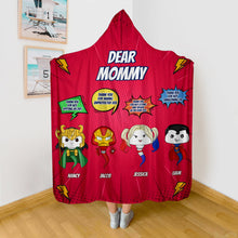Load image into Gallery viewer, Custom Super Mom Blanket Hoodie - Perfect for Mother&#39;s Day Blanket PopCulturePrints
